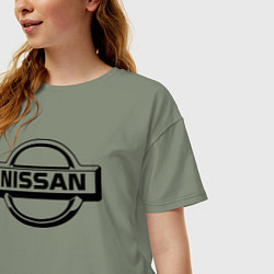 Футболка оверсайз женская Nissan club, цвет: авокадо — фото 2