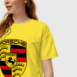 Футболка оверсайз женская Porsche Stuttgart, цвет: желтый — фото 2