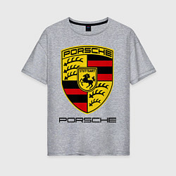 Футболка оверсайз женская Porsche Stuttgart, цвет: меланж
