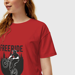 Футболка оверсайз женская Freeride, цвет: красный — фото 2