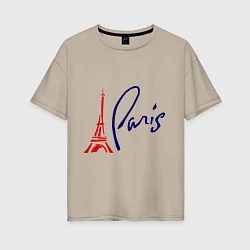 Женская футболка оверсайз I Paris