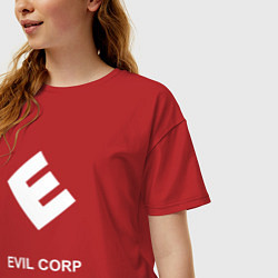 Футболка оверсайз женская Evil corporation, цвет: красный — фото 2