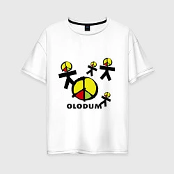 Футболка оверсайз женская Olodum, цвет: белый