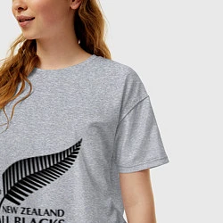 Футболка оверсайз женская New Zeland: All blacks, цвет: меланж — фото 2