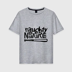 Женская футболка оверсайз Naughty by nature