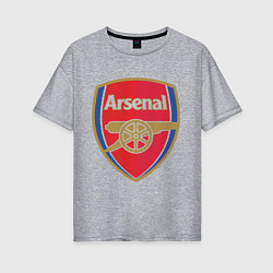 Футболка оверсайз женская Arsenal FC, цвет: меланж
