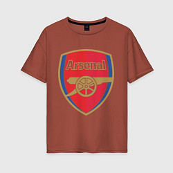 Футболка оверсайз женская Arsenal FC, цвет: кирпичный