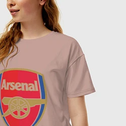 Футболка оверсайз женская Arsenal FC, цвет: пыльно-розовый — фото 2