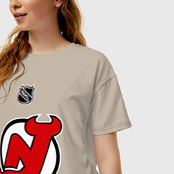 Футболка оверсайз женская New Jersey Devils: Kovalchuk 17, цвет: миндальный — фото 2