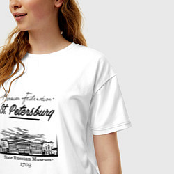 Футболка оверсайз женская State Russian Museum, цвет: белый — фото 2