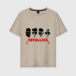 Женская футболка оверсайз Metallica (Лица)