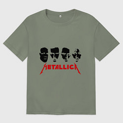 Женская футболка оверсайз Metallica (Лица)