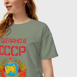 Футболка оверсайз женская Сделано в СССР, цвет: авокадо — фото 2