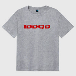 Футболка оверсайз женская IDDQD Doom, цвет: меланж