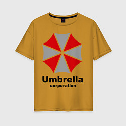 Футболка оверсайз женская Umbrella corporation, цвет: горчичный