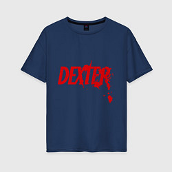 Футболка оверсайз женская Dexter Blood, цвет: тёмно-синий
