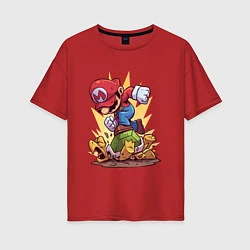 Женская футболка оверсайз Mario Rage