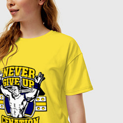 Футболка оверсайз женская Never Give Up: Cenation, цвет: желтый — фото 2