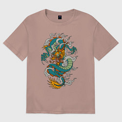 Женская футболка оверсайз Дракон