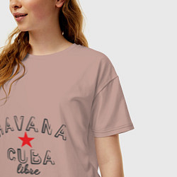 Футболка оверсайз женская Havana Cuba, цвет: пыльно-розовый — фото 2
