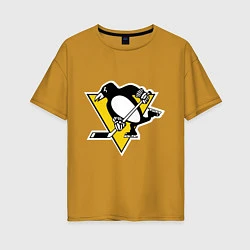 Женская футболка оверсайз Pittsburgh Penguins