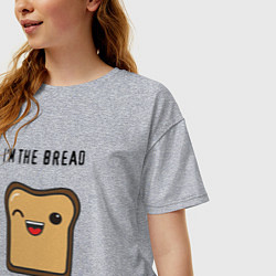 Футболка оверсайз женская Хлебушек, цвет: меланж — фото 2