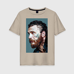 Футболка оверсайз женская Том Харди Ван Гога, цвет: миндальный