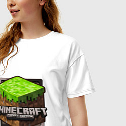 Футболка оверсайз женская Minecraft: Pocket Edition, цвет: белый — фото 2