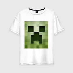 Женская футболка оверсайз Мinecraft creeper