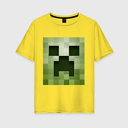 Женская футболка оверсайз Мinecraft creeper