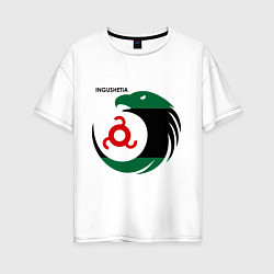 Женская футболка оверсайз Ingushetia Eagle
