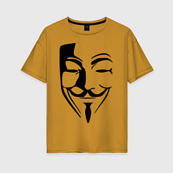 Женская футболка оверсайз Vendetta Mask