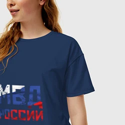 Футболка оверсайз женская МВД России, цвет: тёмно-синий — фото 2