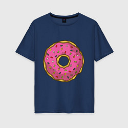 Женская футболка оверсайз Сладкий пончик