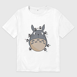 Футболка оверсайз женская Тоторо, цвет: белый