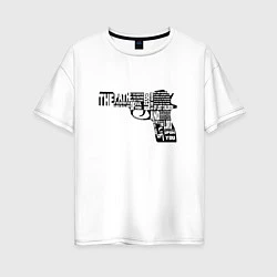 Женская футболка оверсайз Pulp Fiction Gun