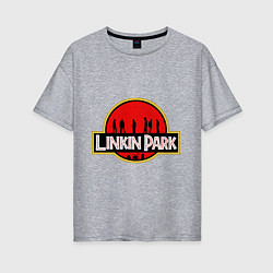 Женская футболка оверсайз Linkin Park: Jurassic Park