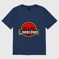 Футболка оверсайз женская Linkin Park: Jurassic Park, цвет: тёмно-синий