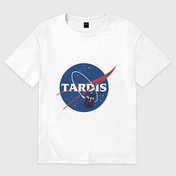 Футболка оверсайз женская Tardis NASA, цвет: белый