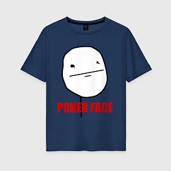 Женская футболка оверсайз Poker Face