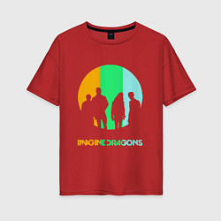 Футболка оверсайз женская Imagine Dragons: Evolve, цвет: красный