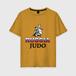 Женская футболка оверсайз Russia judo