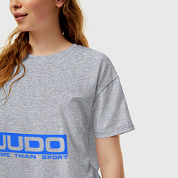 Футболка оверсайз женская Judo: More than sport, цвет: меланж — фото 2