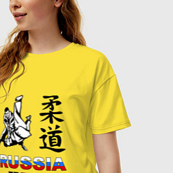 Футболка оверсайз женская Russia Judo, цвет: желтый — фото 2