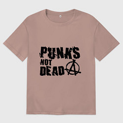 Женская футболка оверсайз Punks not dead