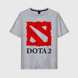 Женская футболка оверсайз Dota 2: Logo