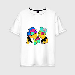 Женская футболка оверсайз Bart & Milhous Dope
