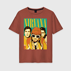 Женская футболка оверсайз Nirvana