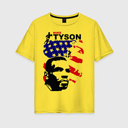 Футболка оверсайз женская Mike Tyson: USA Boxing, цвет: желтый