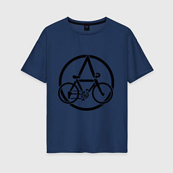 Женская футболка оверсайз Anarchy Bike